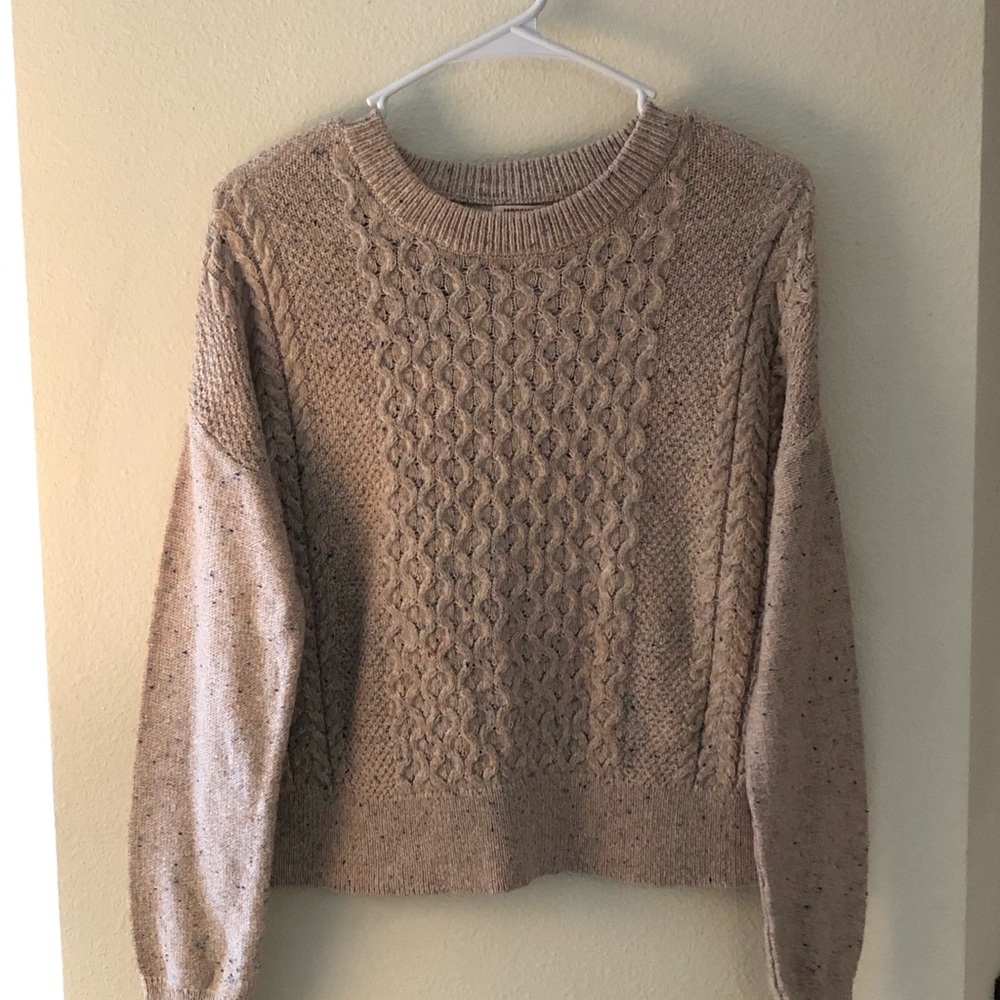 Tan Sweater with colored flecks